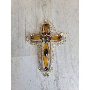 Unique mini brown tinted religious ornament Xmas